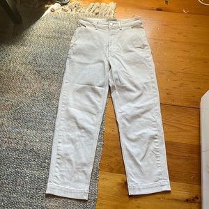 Everlane straight leg crop eggshell